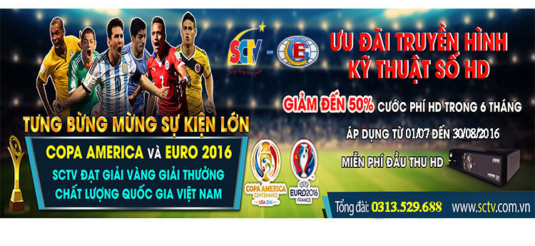 Lắp đặt truyền hình kỹ thuật số của SCTV nhận ưu đãi hấp dẫn